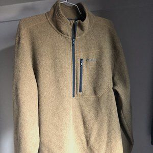 Simms Rivershed Quarter Zip Sweater - Large Men's